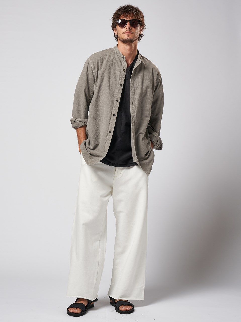 《予約品》 wide sweat slacks pants / ワイドスラックス / ホワイト