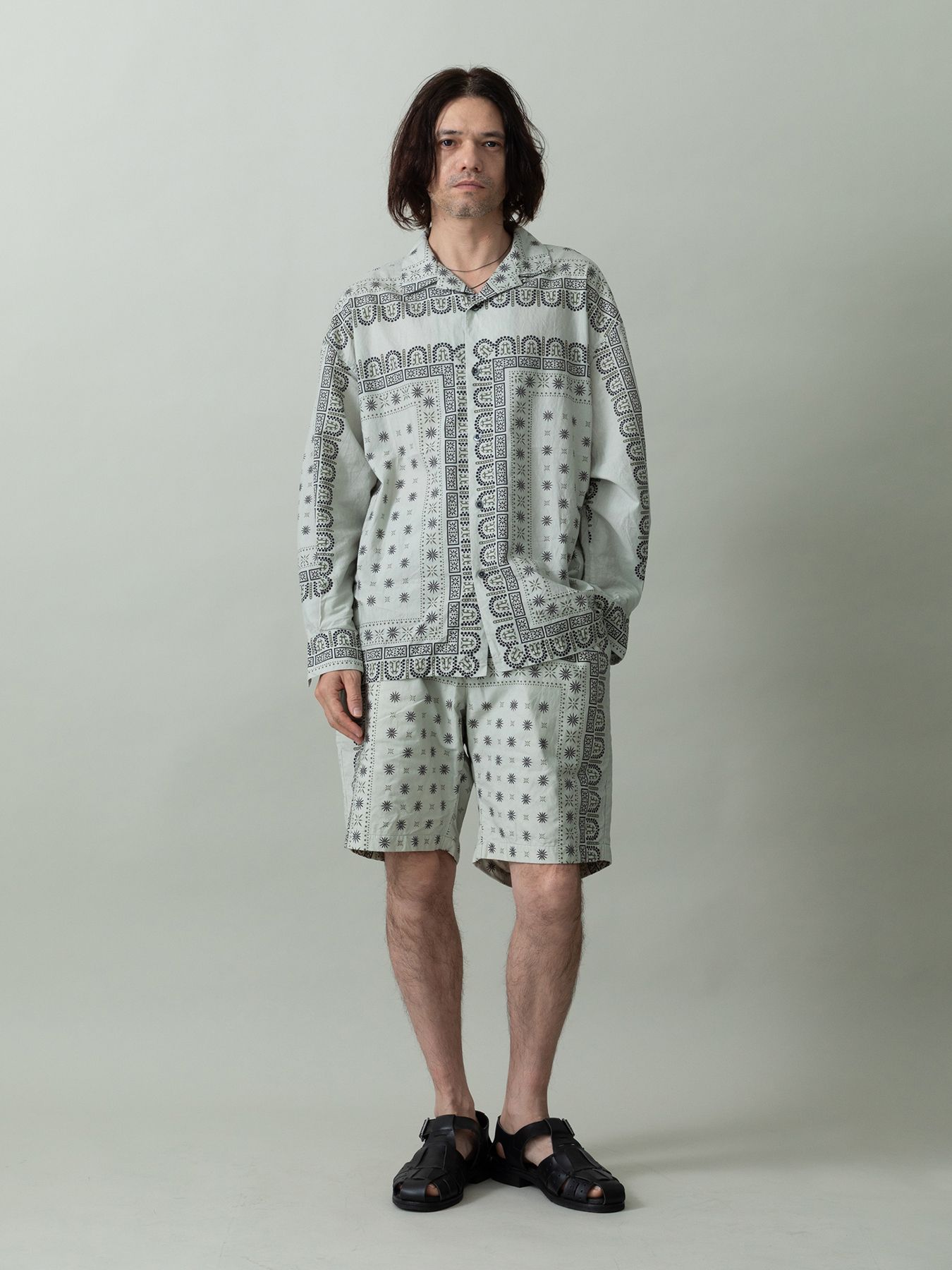 【予約品 2月1日(日) 締切】VINTAGEBANDANA SHIRTS / ヴインテージバンダナ柄 長袖シャツ / アイボリー