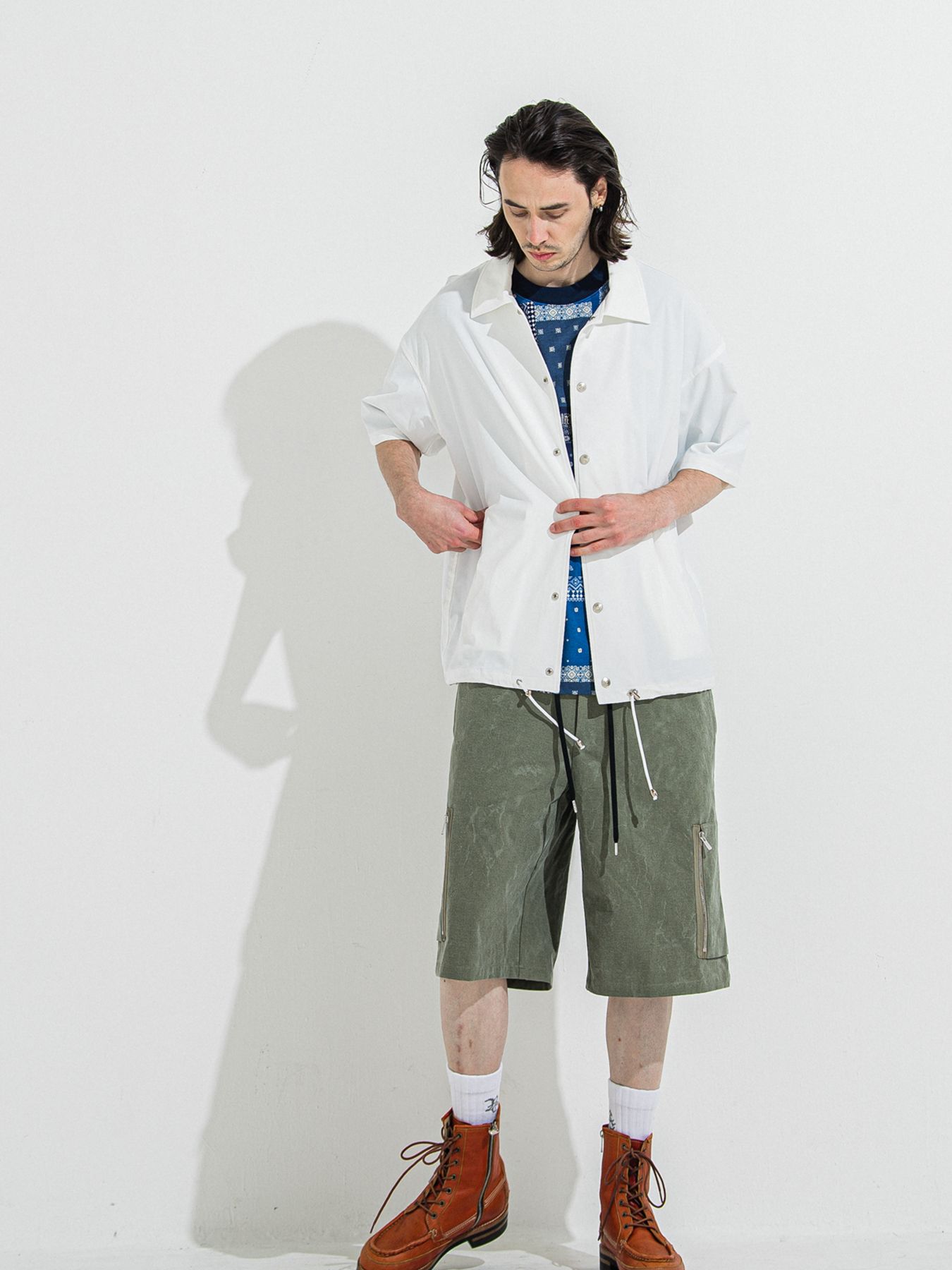 【予約品 】BANDANA OVER TEE / バンダナオーバーサイズTシャツ / ネイビー