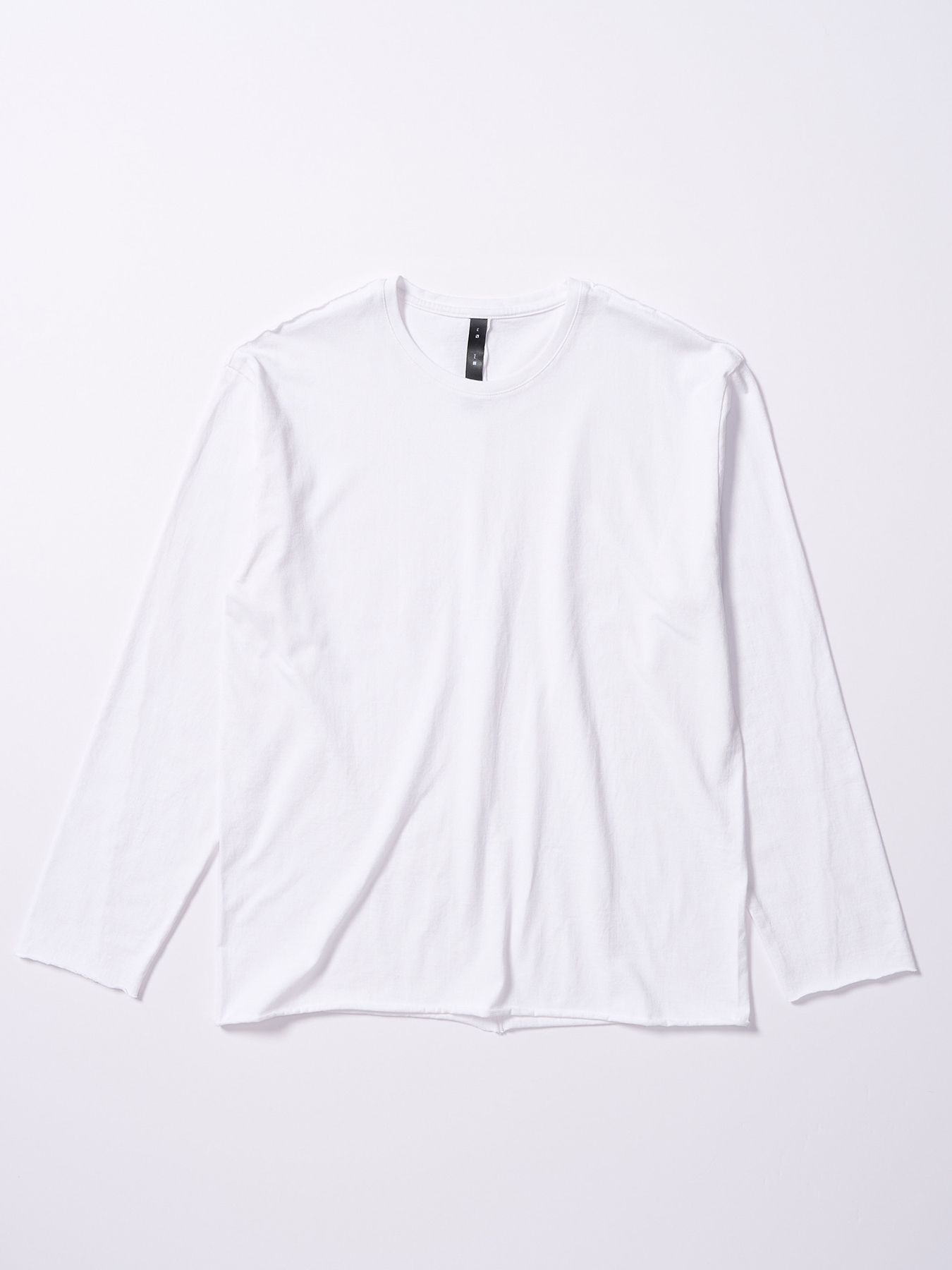 【予約品 4月19日(日) 18時締切】cut-off crew-neck L/S / カットオフ クルーネック ロングスリーブ / ホワイト