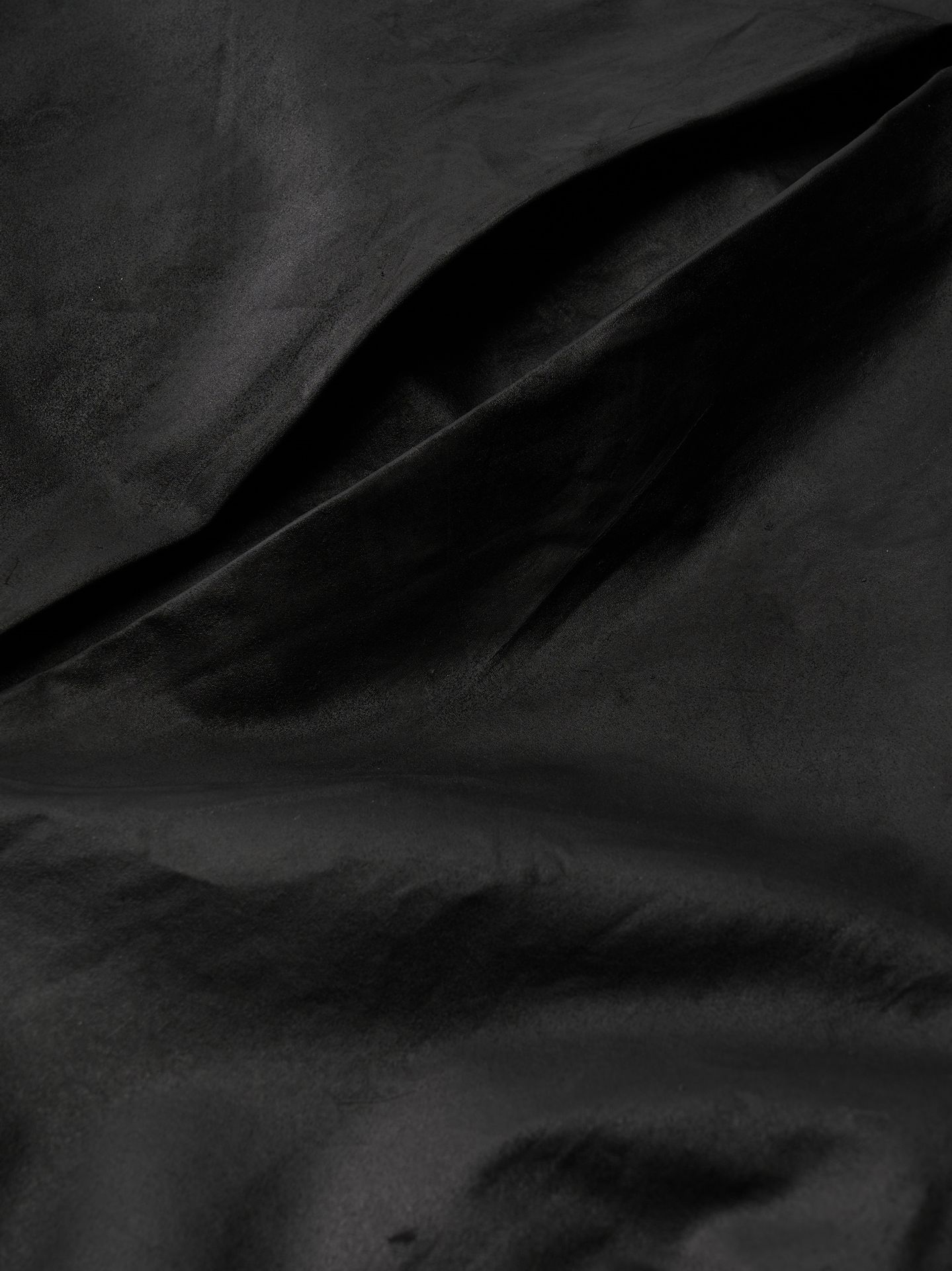 【予約品】 oild soutien collar coat / ステンカラーコート / ブラック