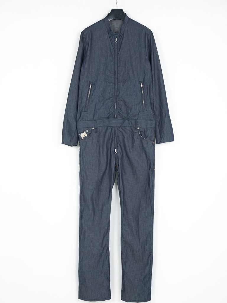 6oz Organic Cotton Denim Single Riders Coveralls / 6oz オーガニック コットン デニム シングル ライダース カバーオール / BULLET / インディゴ