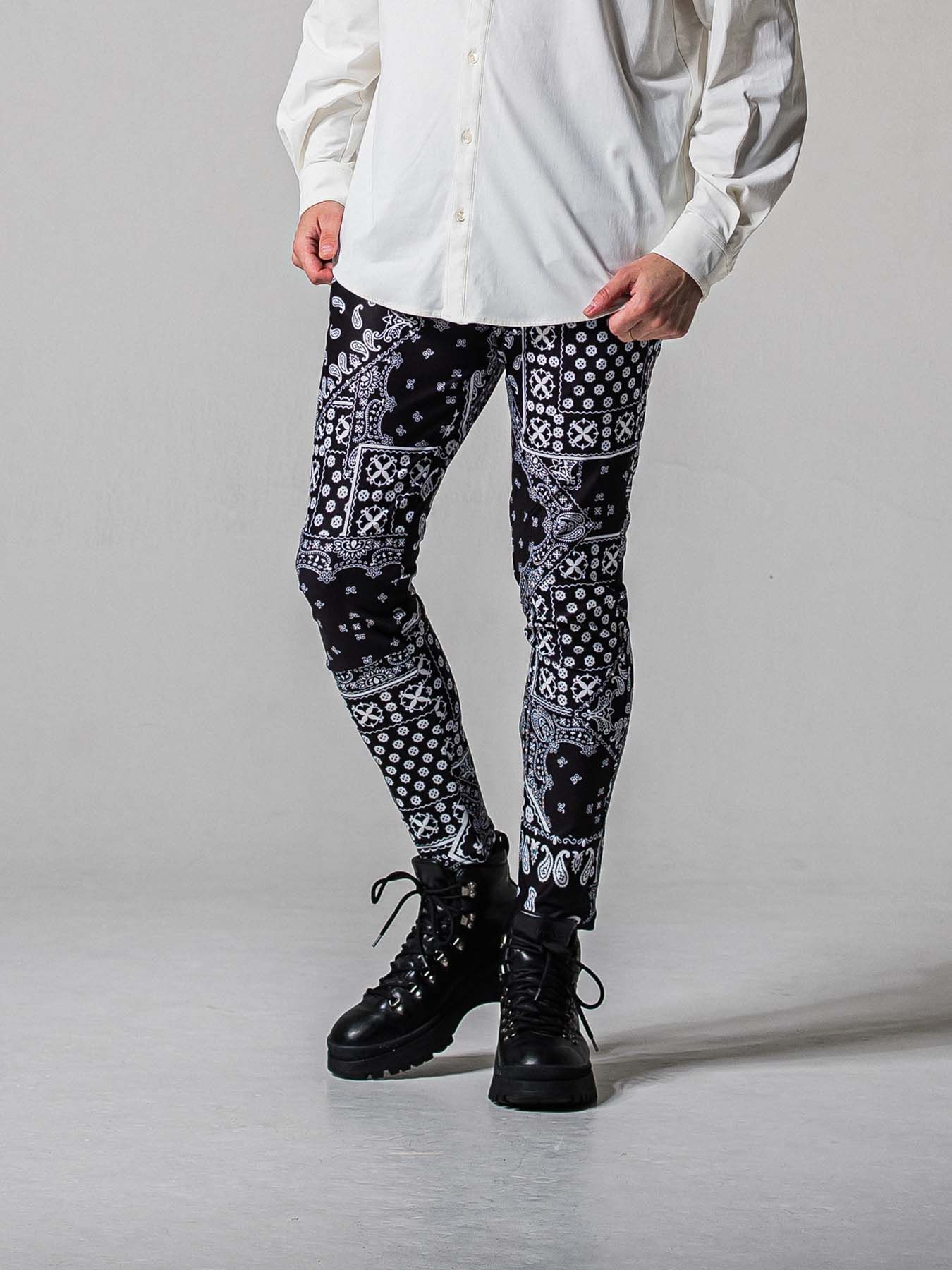 【予約品 11月16日(日) 締切】CHRIS EASY TUCK PANTS / スラックス イージーパンツ / バンダナブラック