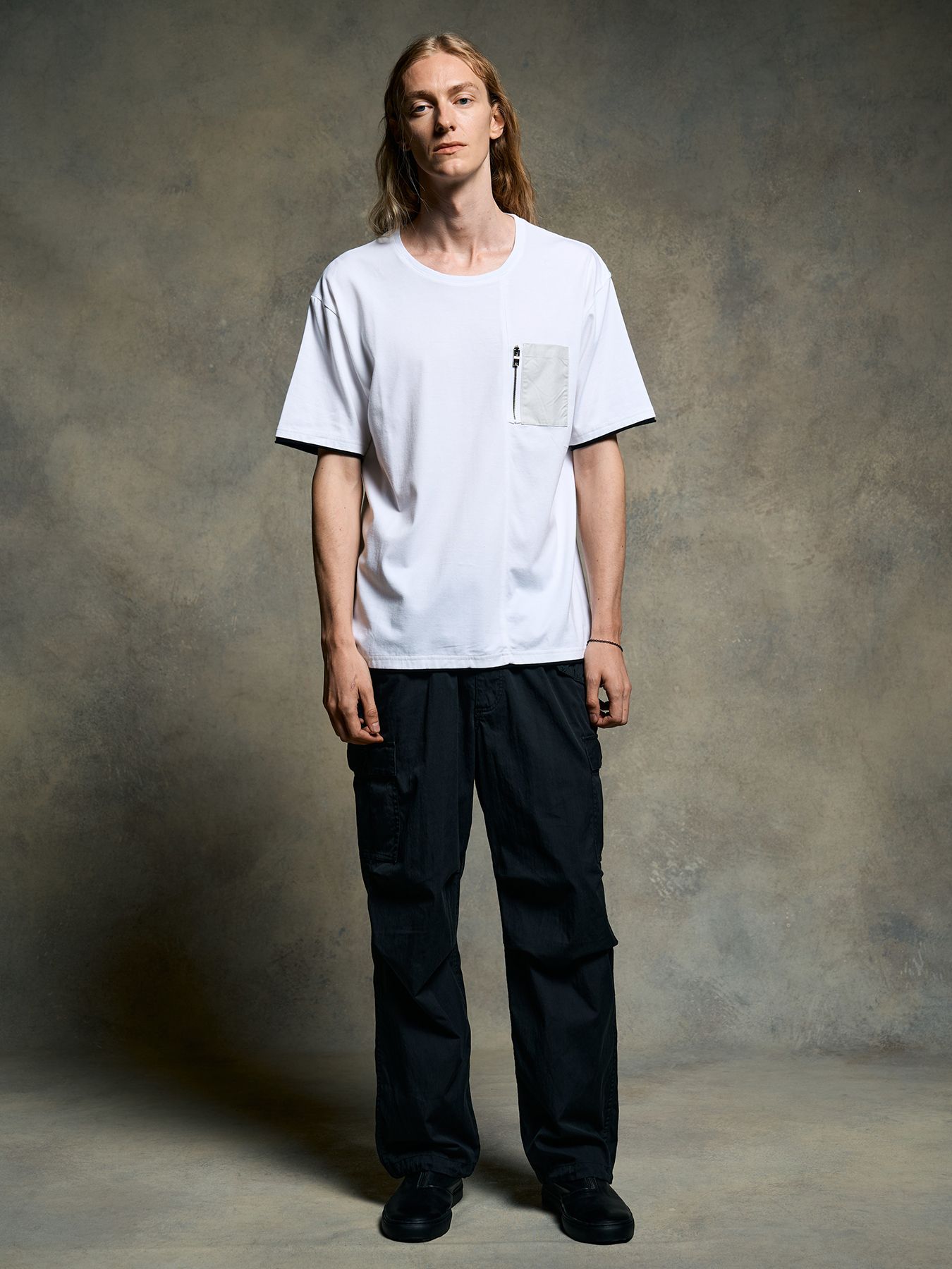 【予約品 9月23日(火) 締切】cool touch zip-pocket S/S / クールタッチ ジップポケット ショートスリーブ / ホワイト