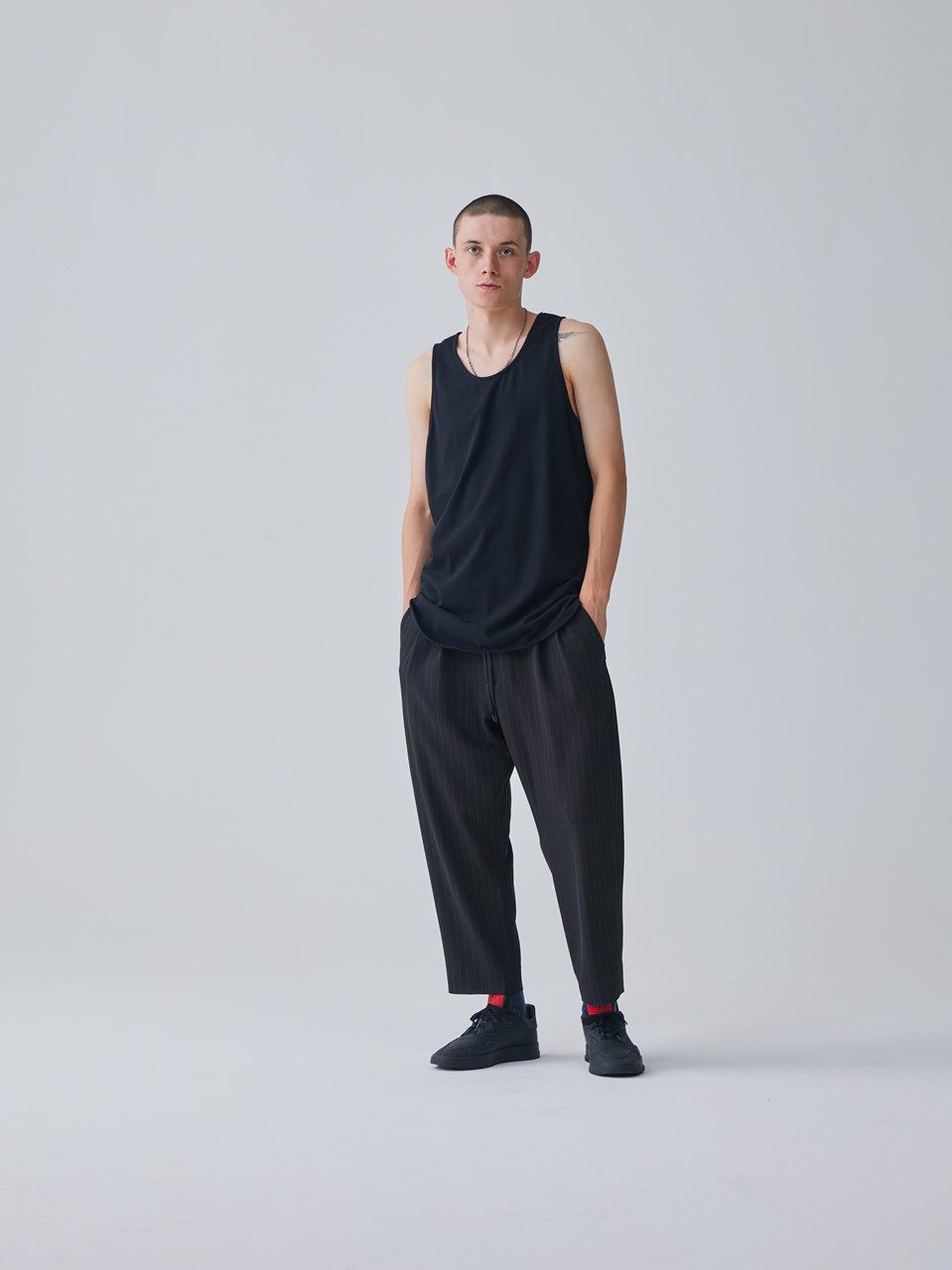 《予約品.先着限り》 LAYERED LONG T/T  / タンクトップ / ブラック  【Iroquois.イロコイ】 2024年3月中旬~入荷予定