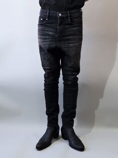 Supima Stretch Denim USED Semi-saruel Pants / セミサルエルパンツ / Dグレー 【ys Yuji SUGENO】