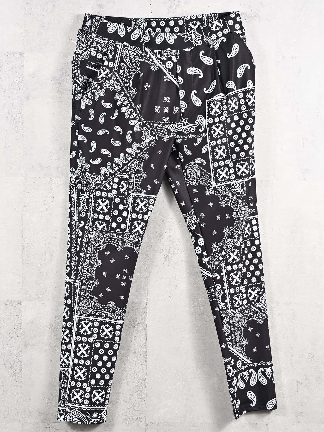 【予約品 11月16日(日) 締切】CHRIS EASY TUCK PANTS / スラックス イージーパンツ / バンダナブラック