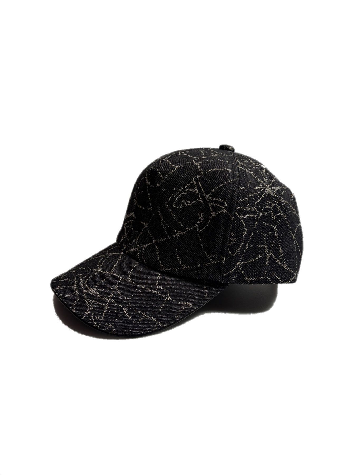 【予約品 3月9日(月) 18:00 締切】SPIDER JQ DENIM CAP / スパイダージャガードデニム ベースボールキャップ / ブラック