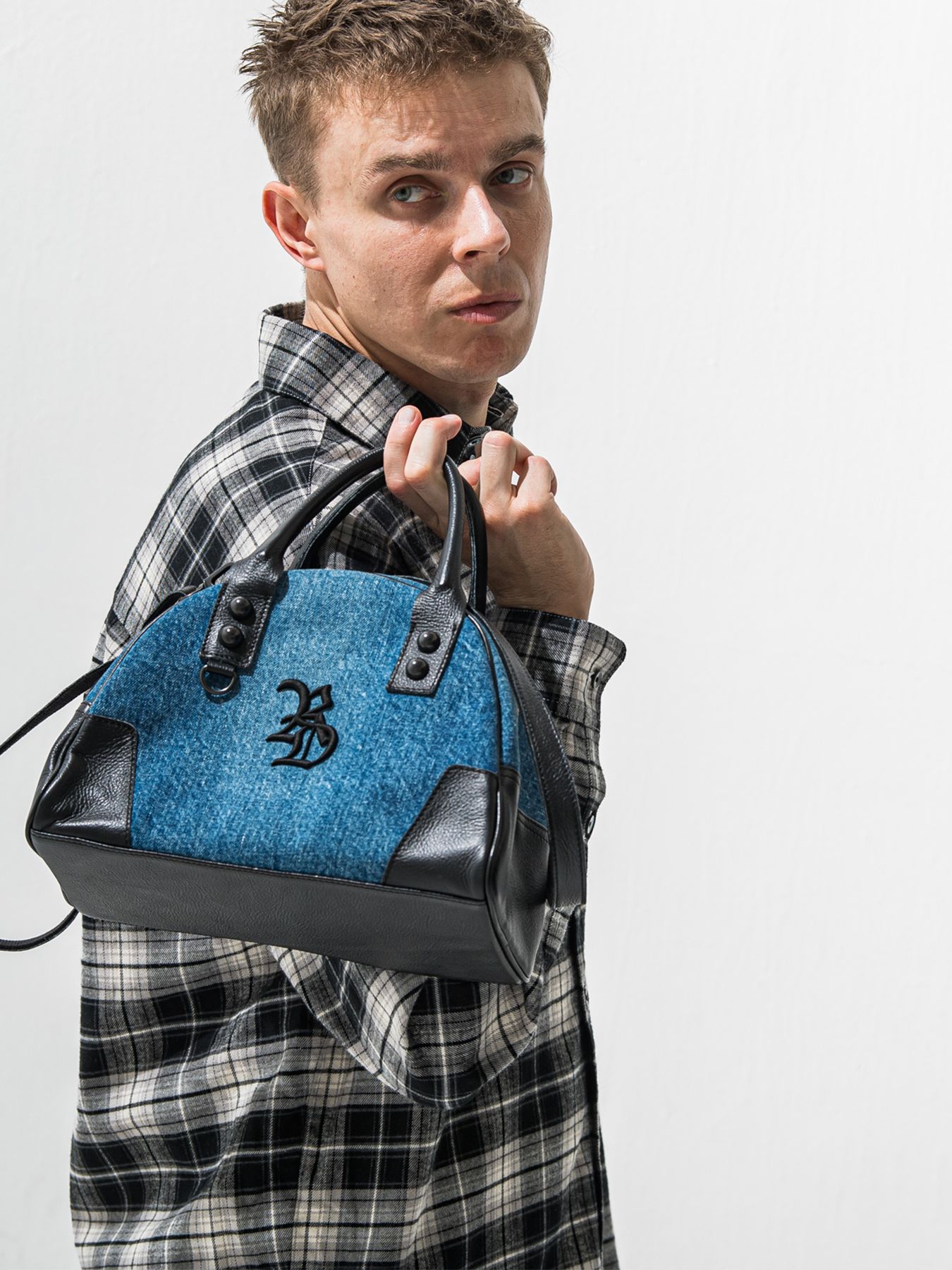 【予約品 9月6日(日) 締切】DECADEコラボ DENIM MINI BOSTON BAG / デニムボストンバッグ / デニム