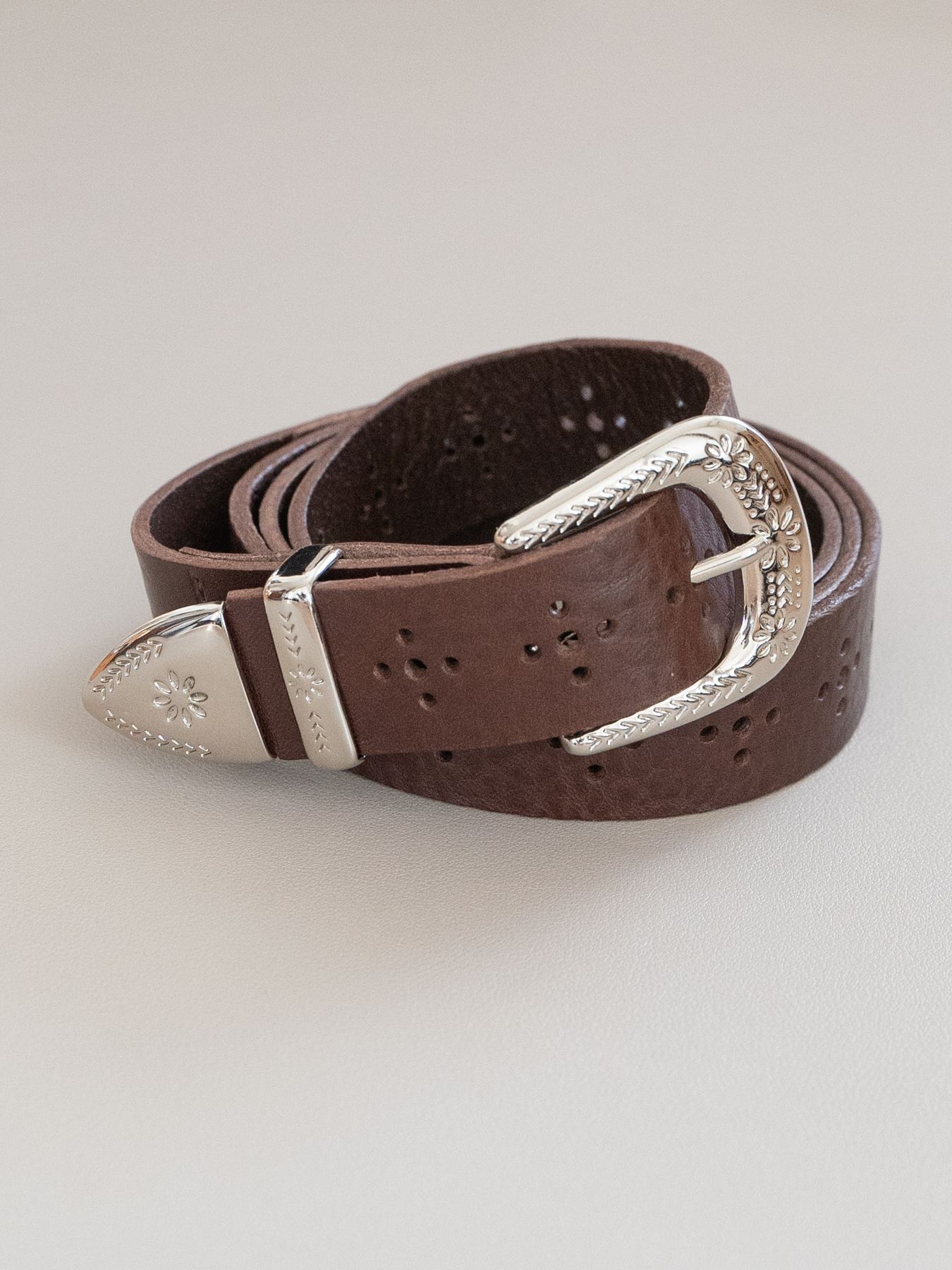 《予約品》 MEDALLION BELT / ベルト / ダークブラウン