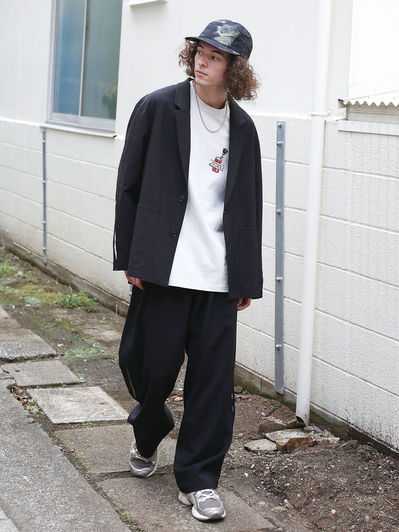 UNTRAD PANTS / ブラック×ホワイト【QUOLT】