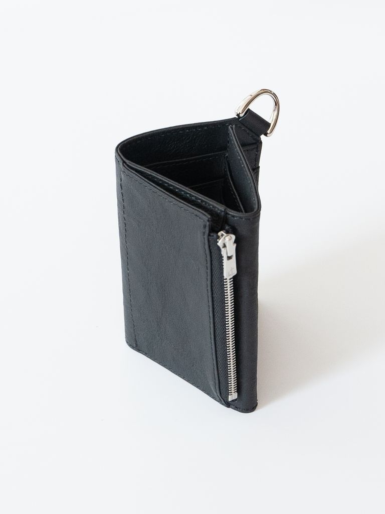 Iroquois - 《予約品》 Dyneema® Leather TRI-FOLD SLIM WALLET / ブラック  【Iroquois.SENTI】 | BRYAN