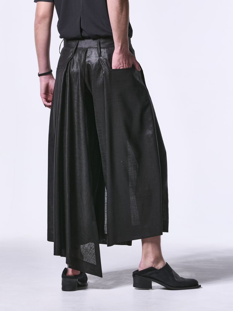 【葵】kiryuyrik サイドラインパンツ S ブラック 革パッチ 蝶 kiryuyrik - 【予約品 7月13日(日) 締切】Jodhpurs Pants