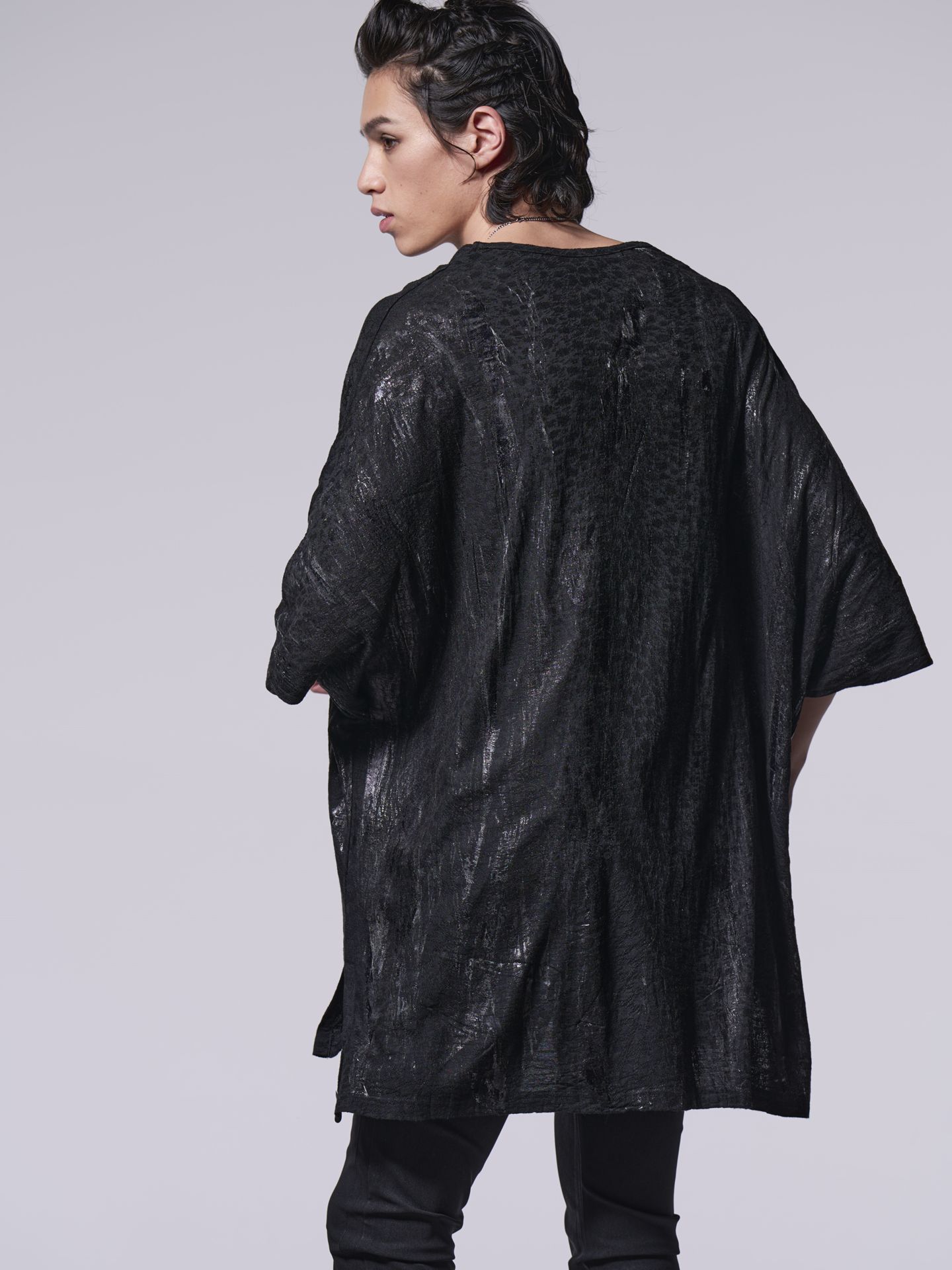 《予約品》 Dolman V Neck T-Shirt / ドルマンVネックT / ブラックHAKU