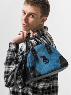 【予約品 9月6日(日) 締切】DECADEコラボ DENIM MINI BOSTON BAG / デニムボストンバッグ / デニム