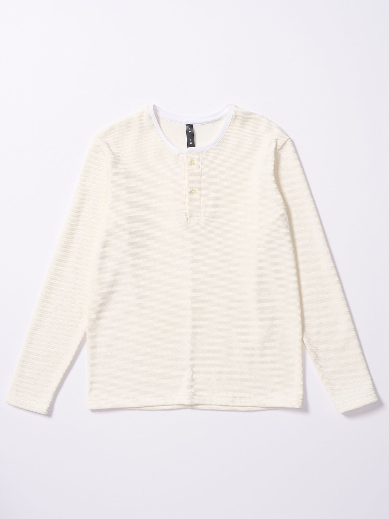 【予約品 4月19日(日) 18時締切】back boa thermal henley L/S / バックボア サーマル ヘンリーネック ロングスリーブ / ホワイト