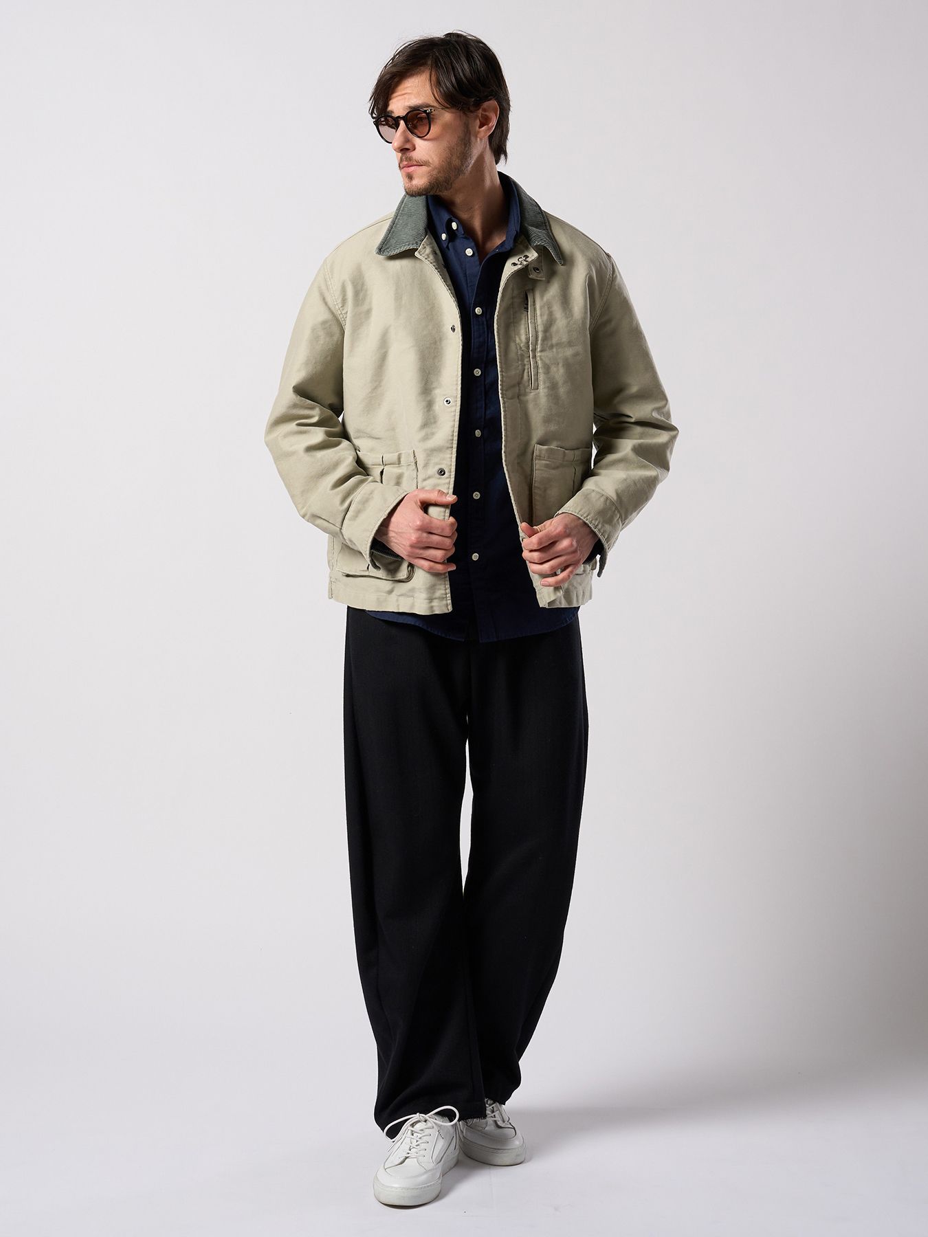 【予約品 4月19日(日) 18時締切】heavy moleskin short coverall jacket / ヘビーモールスキン ショートカバーオールジャケット / ライトカーキ