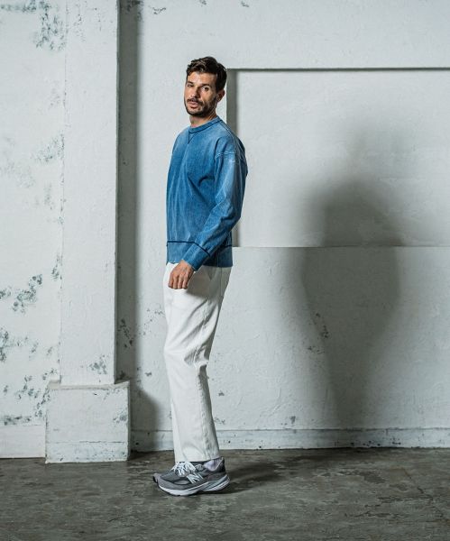 《予約11月17日19時締め》 EX denim jersey  WIDE PT / ワイドパンツ / ホワイト