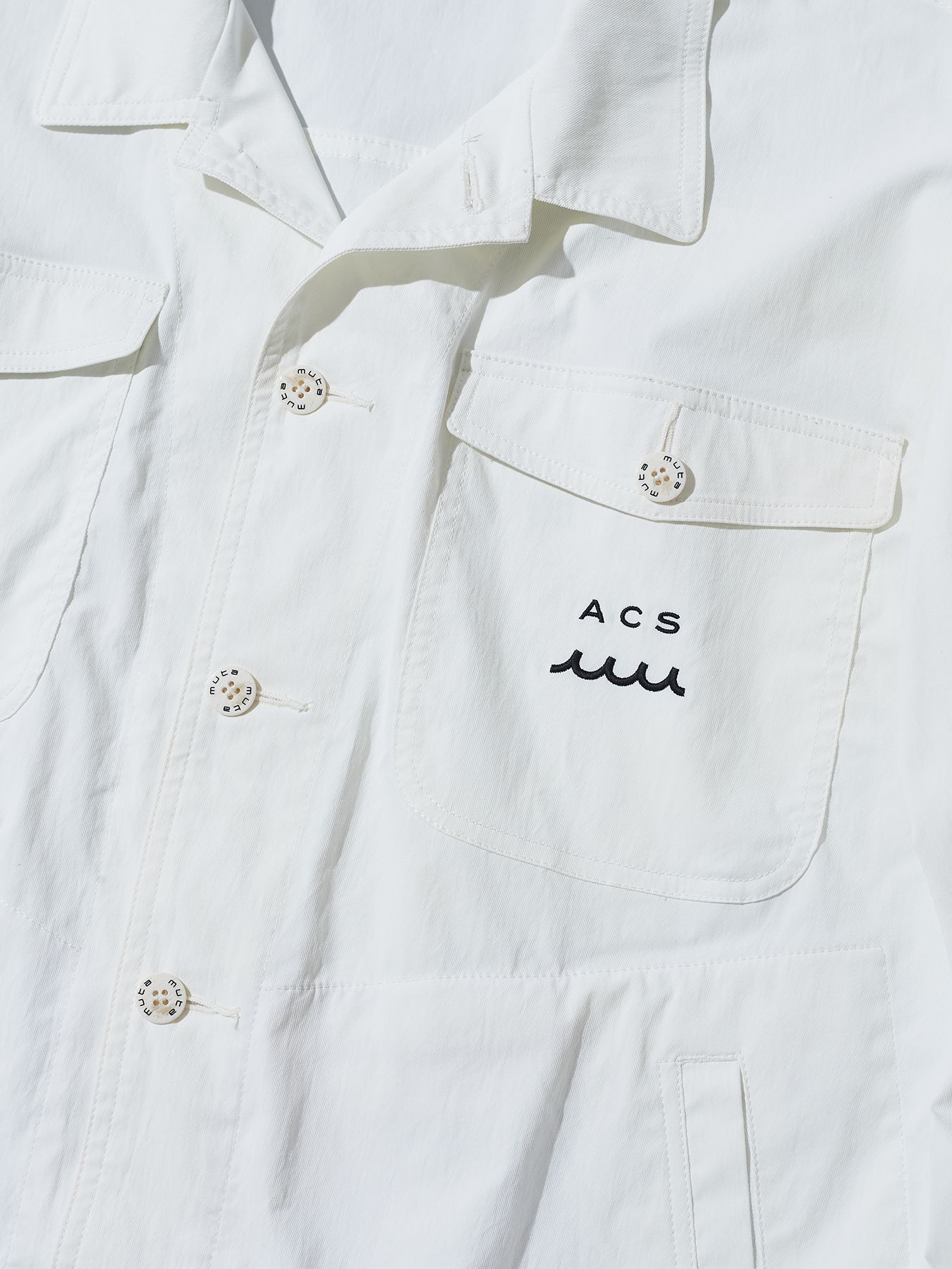 【予約品 10月9日(木) 締切】muta Trucker Jacket / トラッカージャケット / ホワイト【Acanthus × muta MARINE】