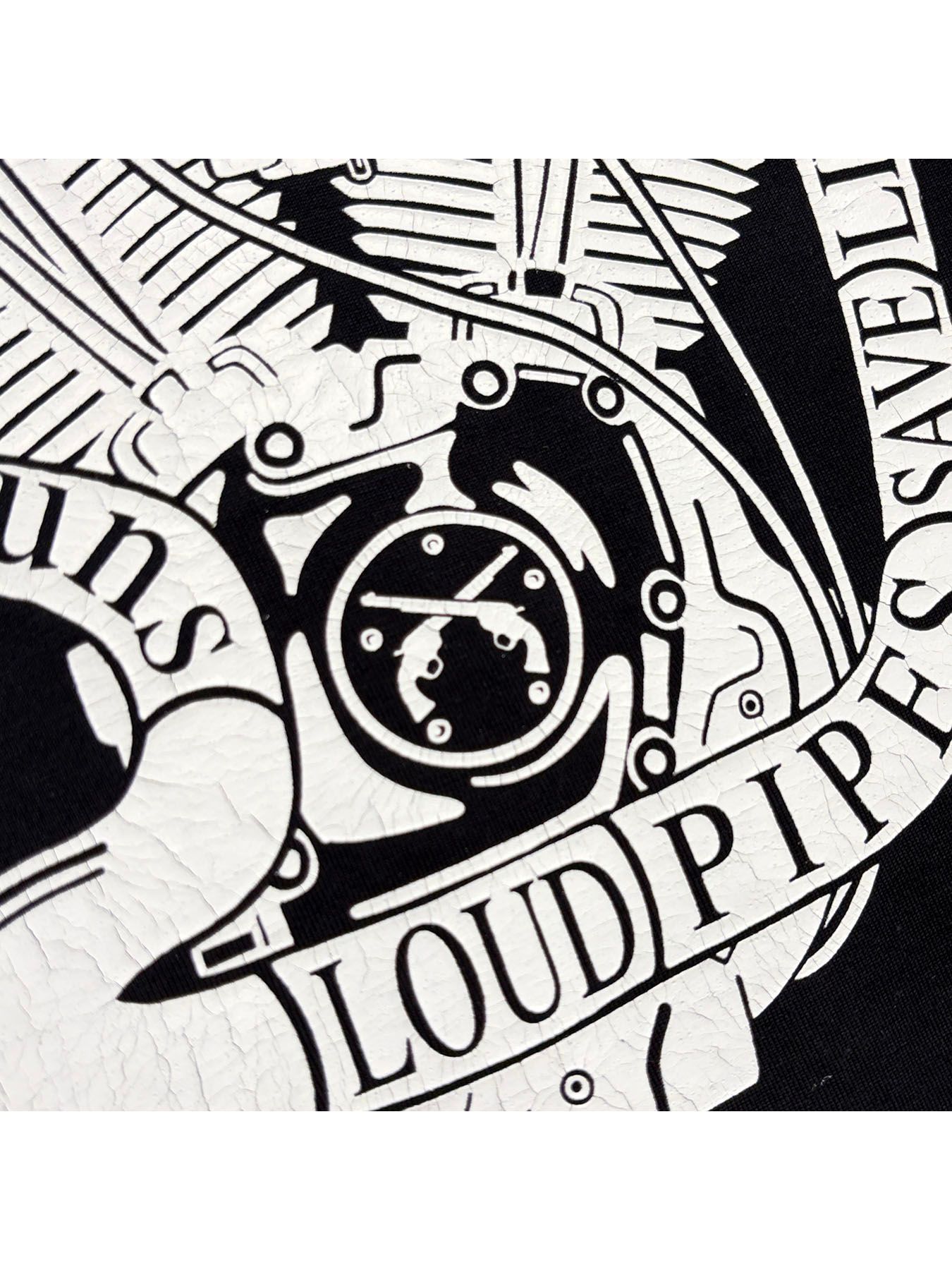 【予約品 3月9日(月) 18:00 締切】ORG/CO L/TEE ENGINE / エンジンプリント オーガニックコットン ロンT / ブラック