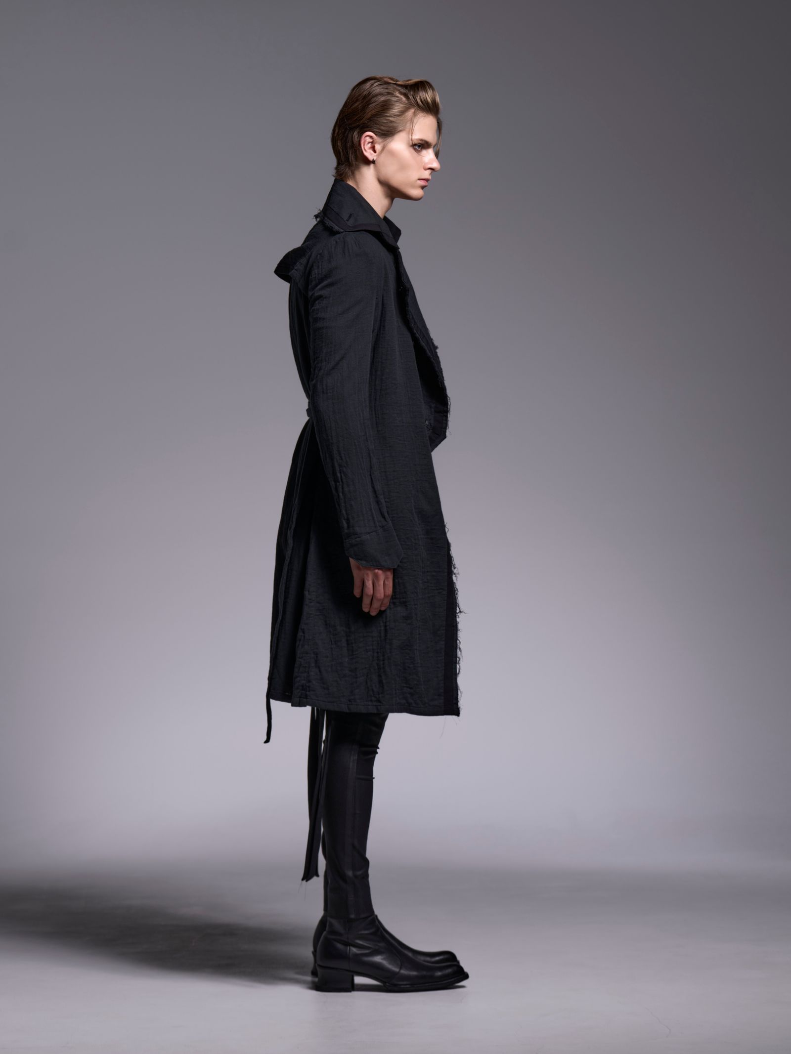 【予約品 1月4日(日) 締切】Gaze Napoleon Coat / ガーゼナポレオンコート / ブラック