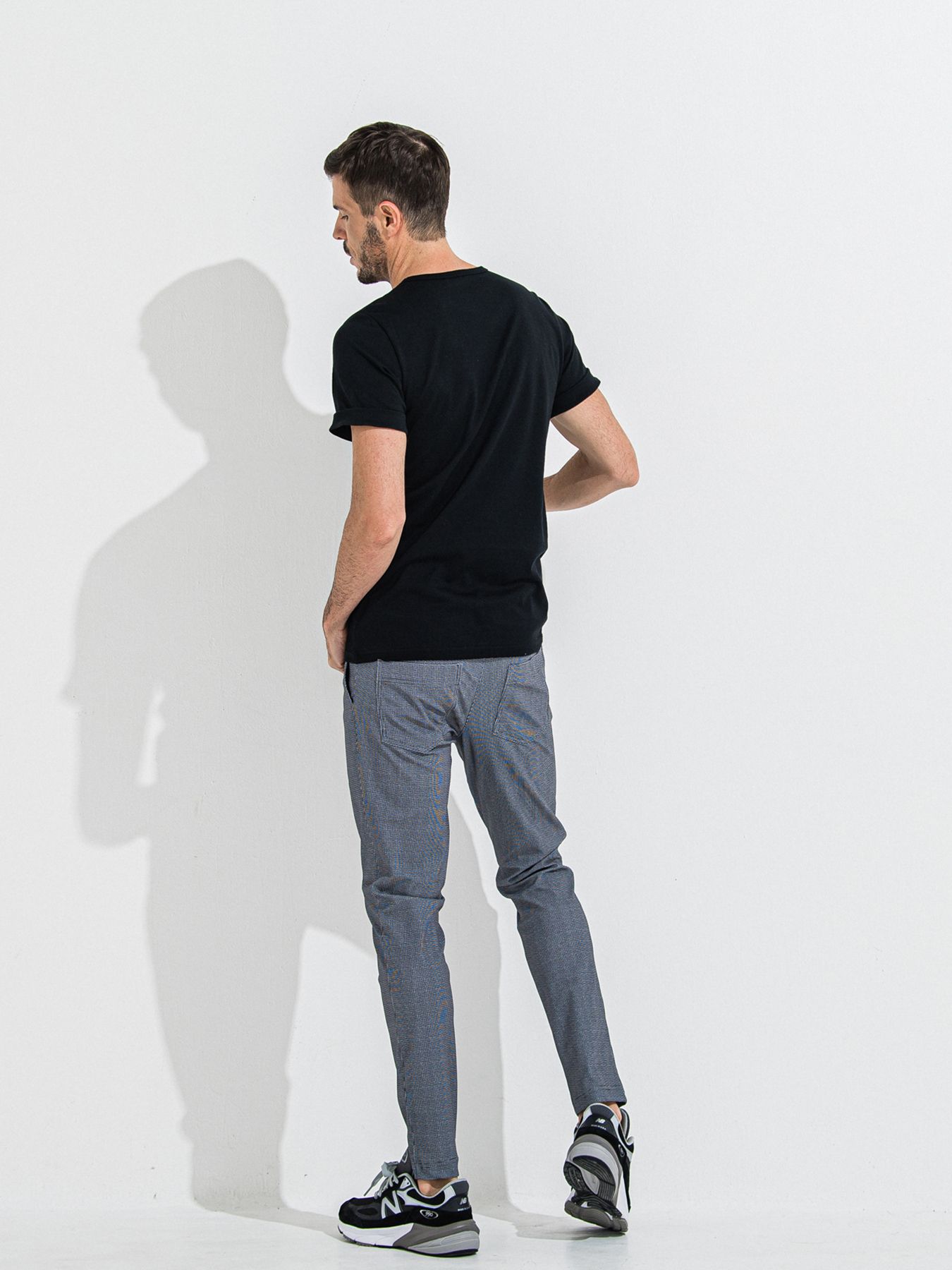 GIZA BASIC ROLL UP TEE / ギザベーシックロールアップTシャツ / ブラック