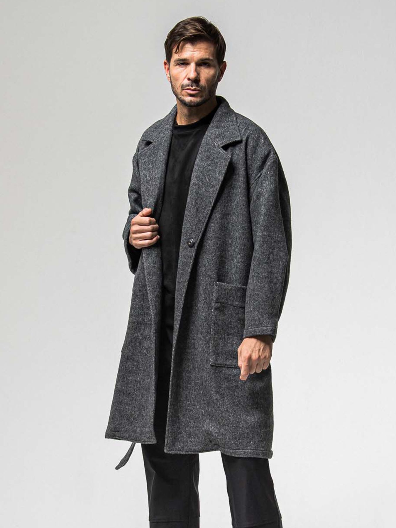 【予約品 】GOWN OVER COAT / ガウンオーバーコート / グレー