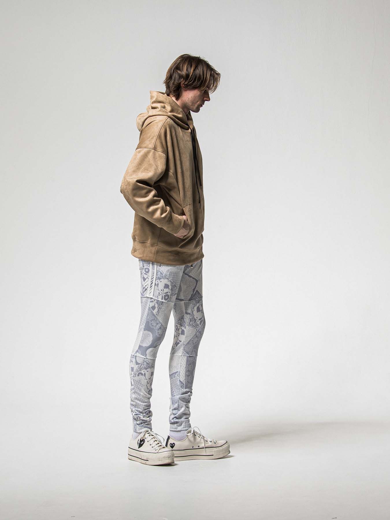 【予約品 8月31日(日) 締切】SUEDE LOOSE HOODIE / スウェード ルーズフーディ / ブラウン