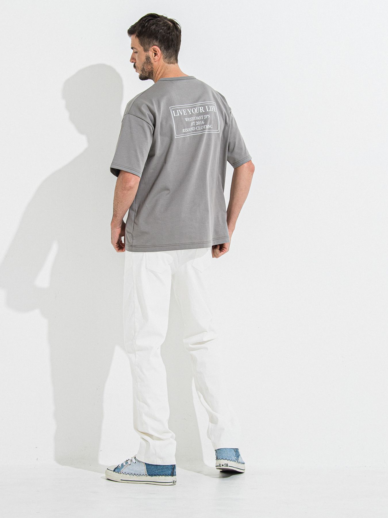 【予約品 】CREW OVER TEE /  クルーオーバーサイズTシャツ / グレー