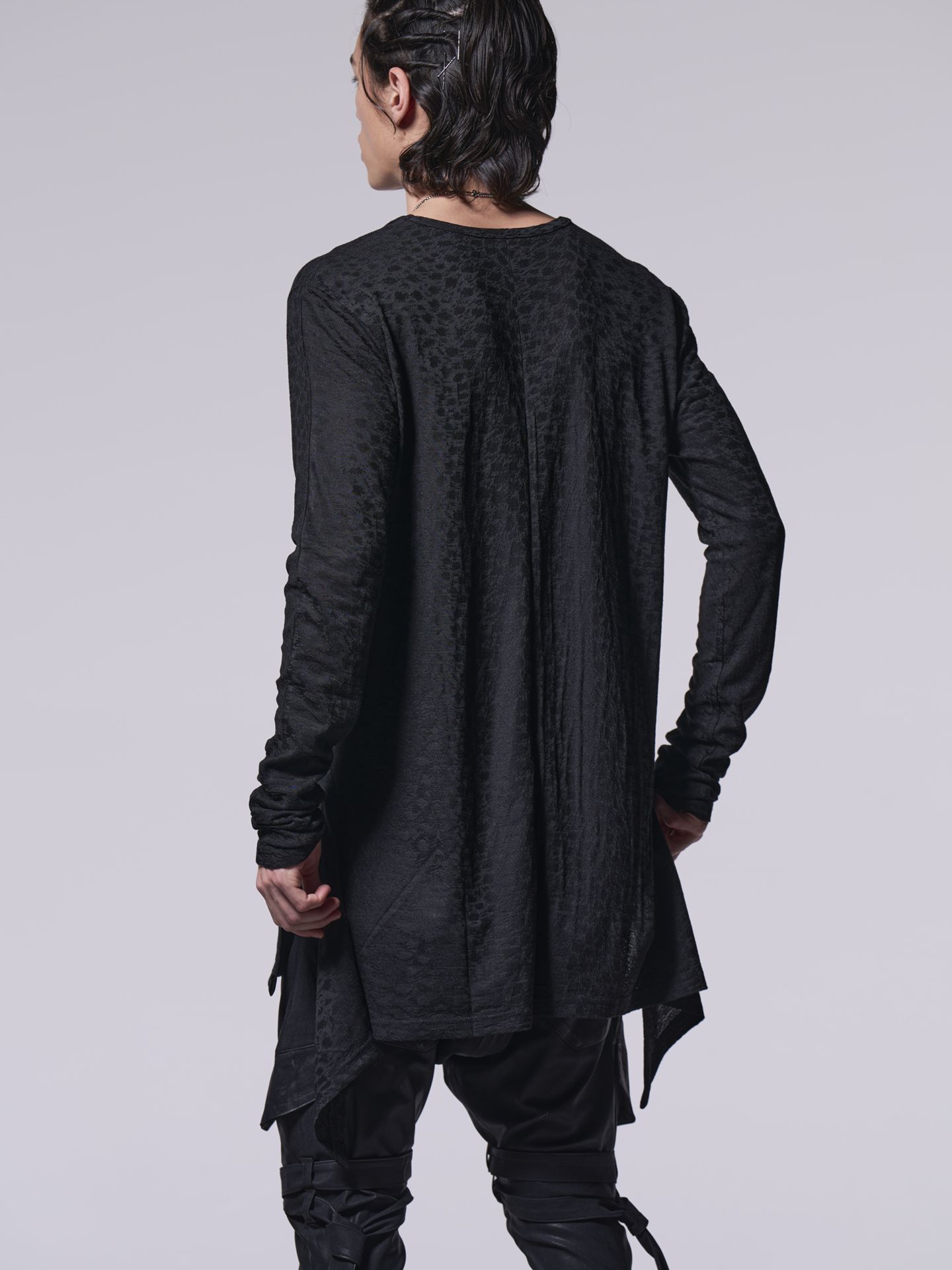 《予約品》 Flare V Neck T-Shirt / フレアVネックTシャツ / ブラック