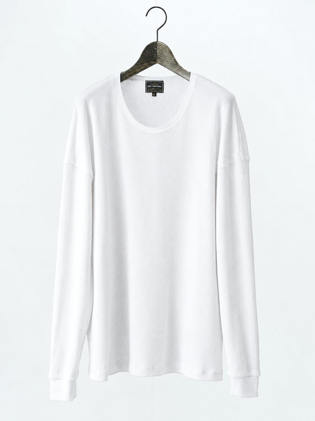 WOOLTHERMAL-TEE print / ロゴプリント ローリングネックTシャツ / ホワイト