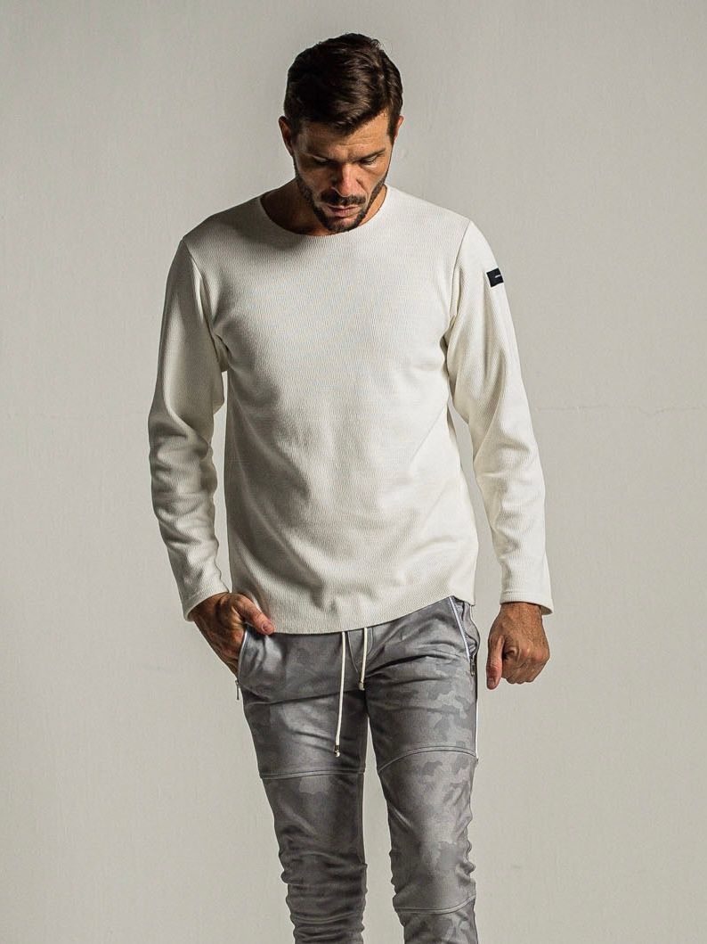 fleece neo thermal / 肩ロゴ入り 裏地特殊起毛ベロアフリースサーマル / ホワイト