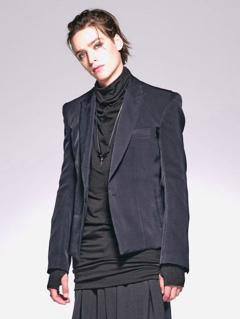 《予約品》I様専用 ShortPeackedJacket / スエードサテンショートジャケット / ブラック