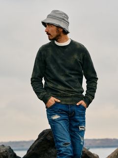 【予約品】 coating sweat / スウェット / デイリーカーキ