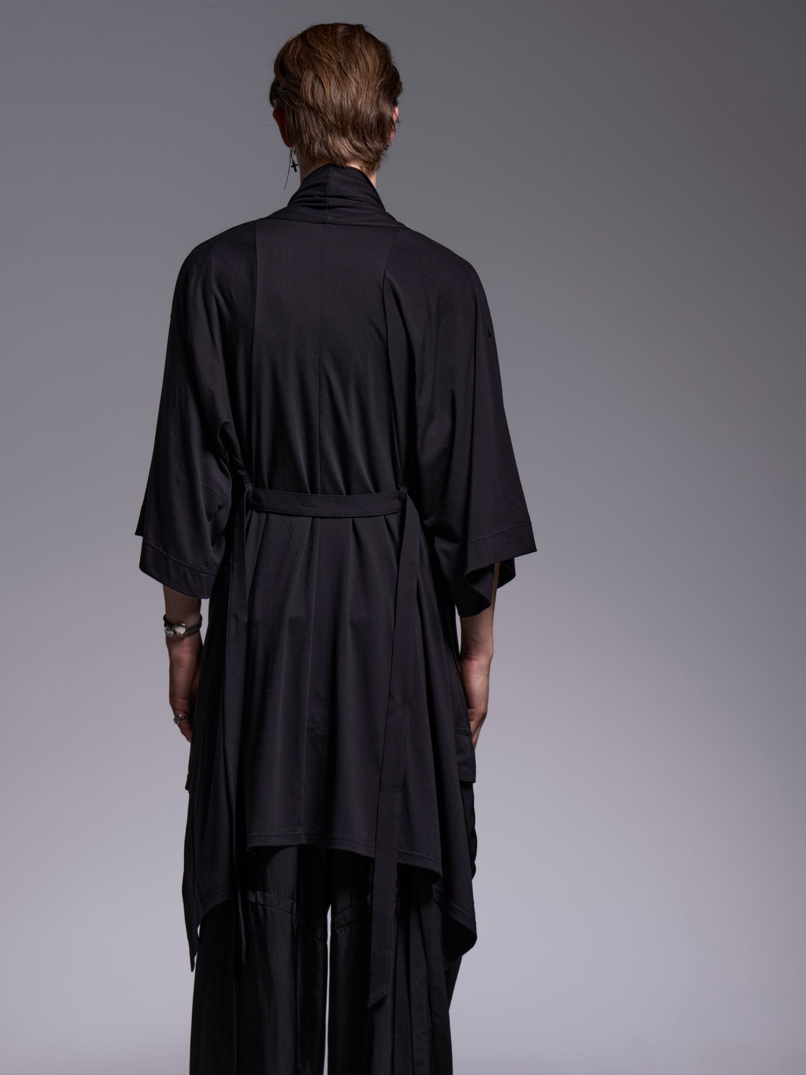 【予約品 1月4日(日) 締切】KIMONO-Sleeve Cardigan / 着物スリーブ カーディガン / ブラック