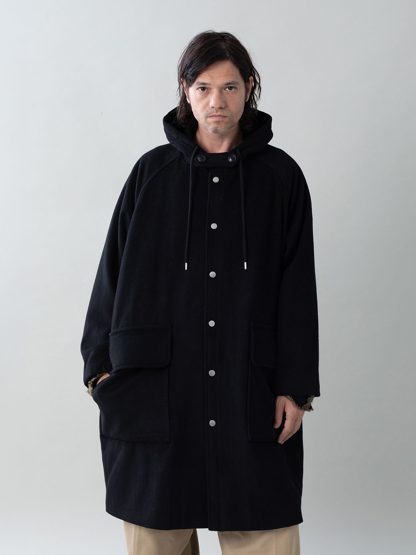 【予約品 5月27日(水) 締切】BURLY-COAT / フードコート / ブラック