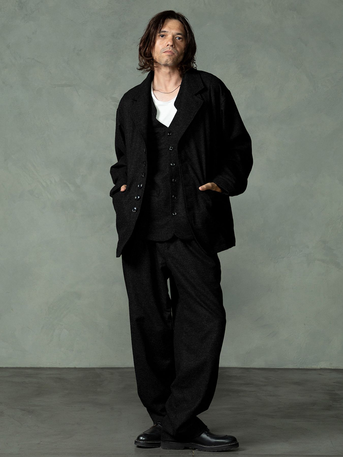 【予約品 7月5日(日) 締切】PEAK-JACKET / ウールジャケット / ブラック