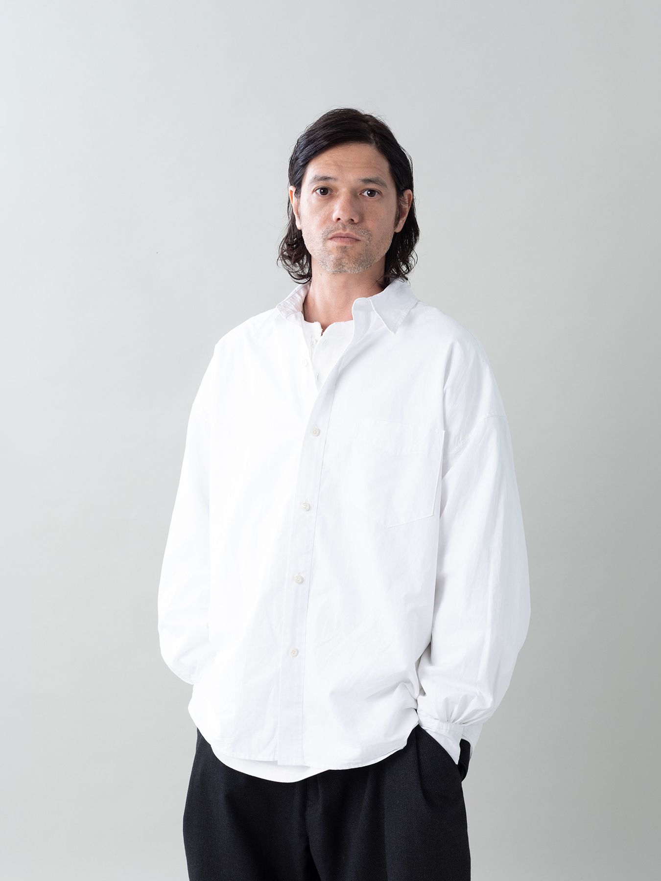 【予約品 5月6日(水) 締切】DRIFT-SHIRTS / ワイドシャツ / ホワイト