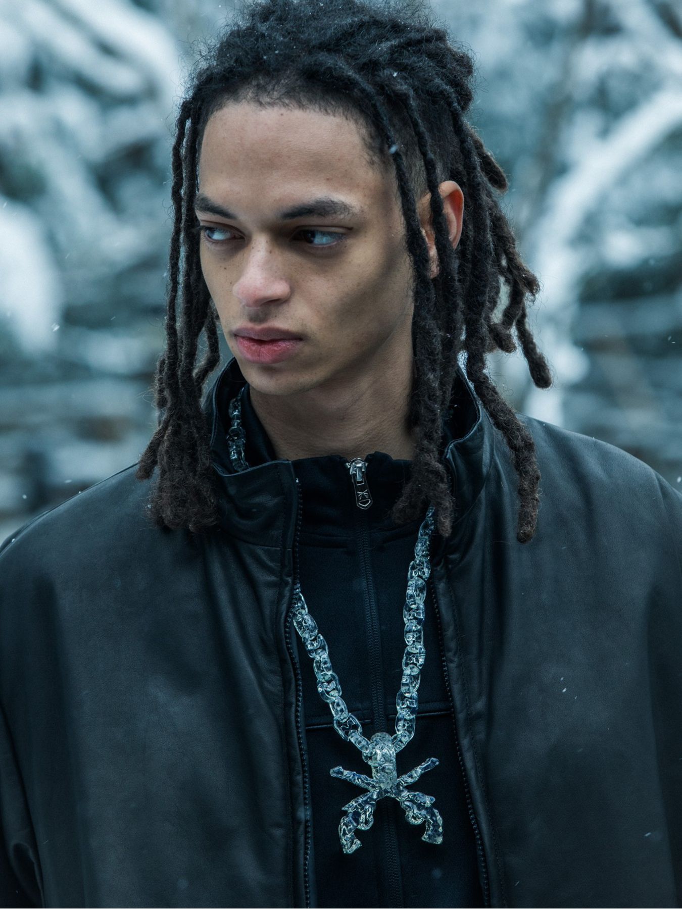 【予約品 3月9日(月) 18:00 締切】COW LEATHER ZIP JKT / カウレザー スタンド ジップ ブルゾン / ブラック