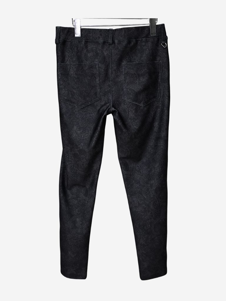 《予約11月17日19時締め》 CHRIS EASY  TUCK PANTS / イージータックパンツ / ペイズリーブラック