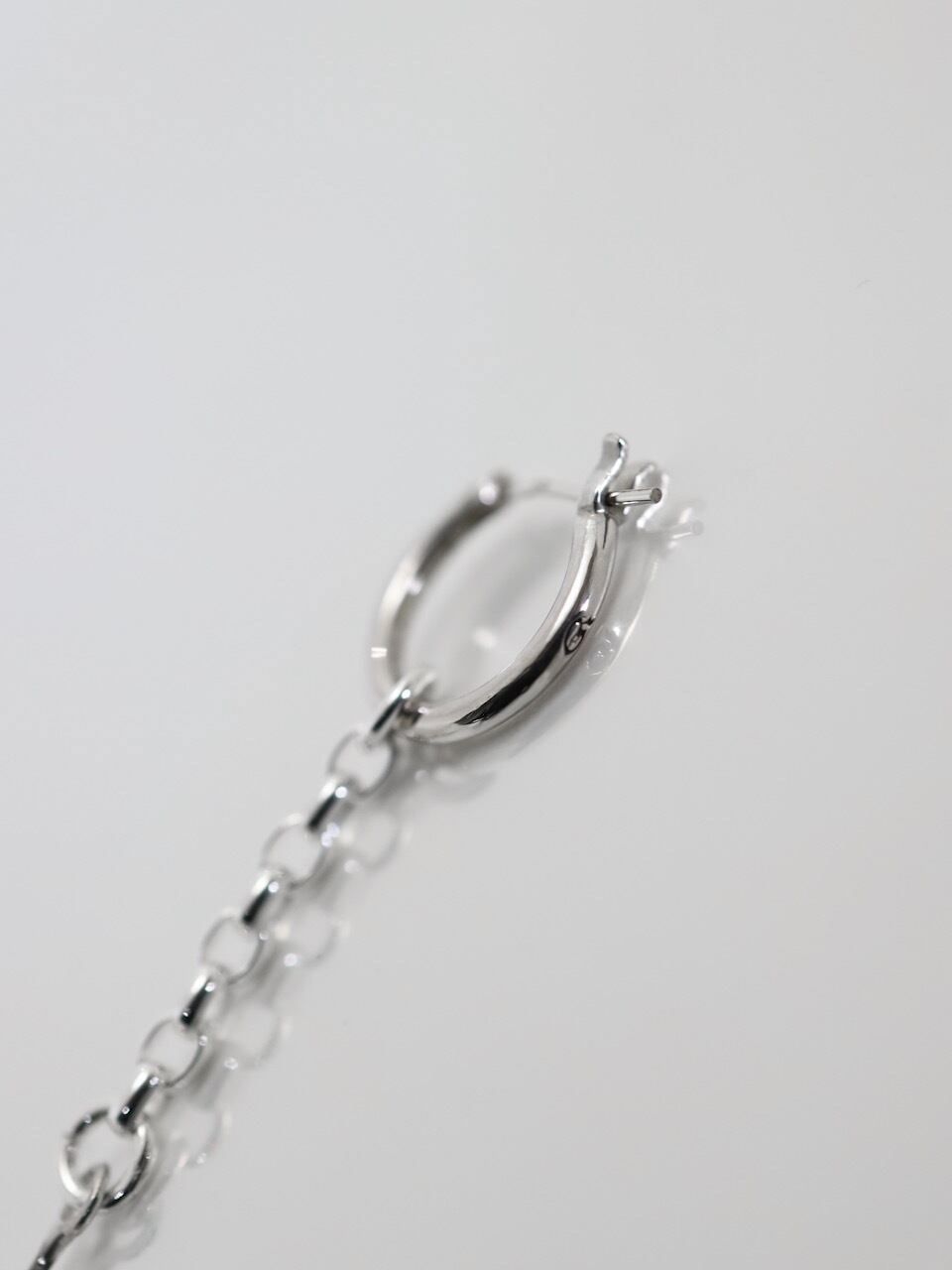《受注生産》 THIN HOOP rbw with 2c CROSS / シンフープピアス レイズド バイ ウルヴス ウィズ 2cクロス 【注文から2～3週間後入荷】
