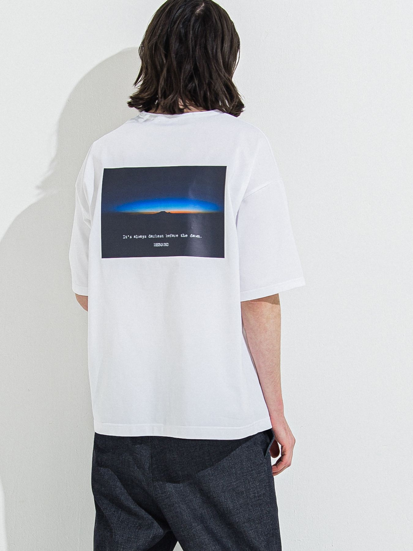 【予約品 】YOAKE PHOTO OVER TEE /  フォトオーバーサイズTシャツ / ホワイト
