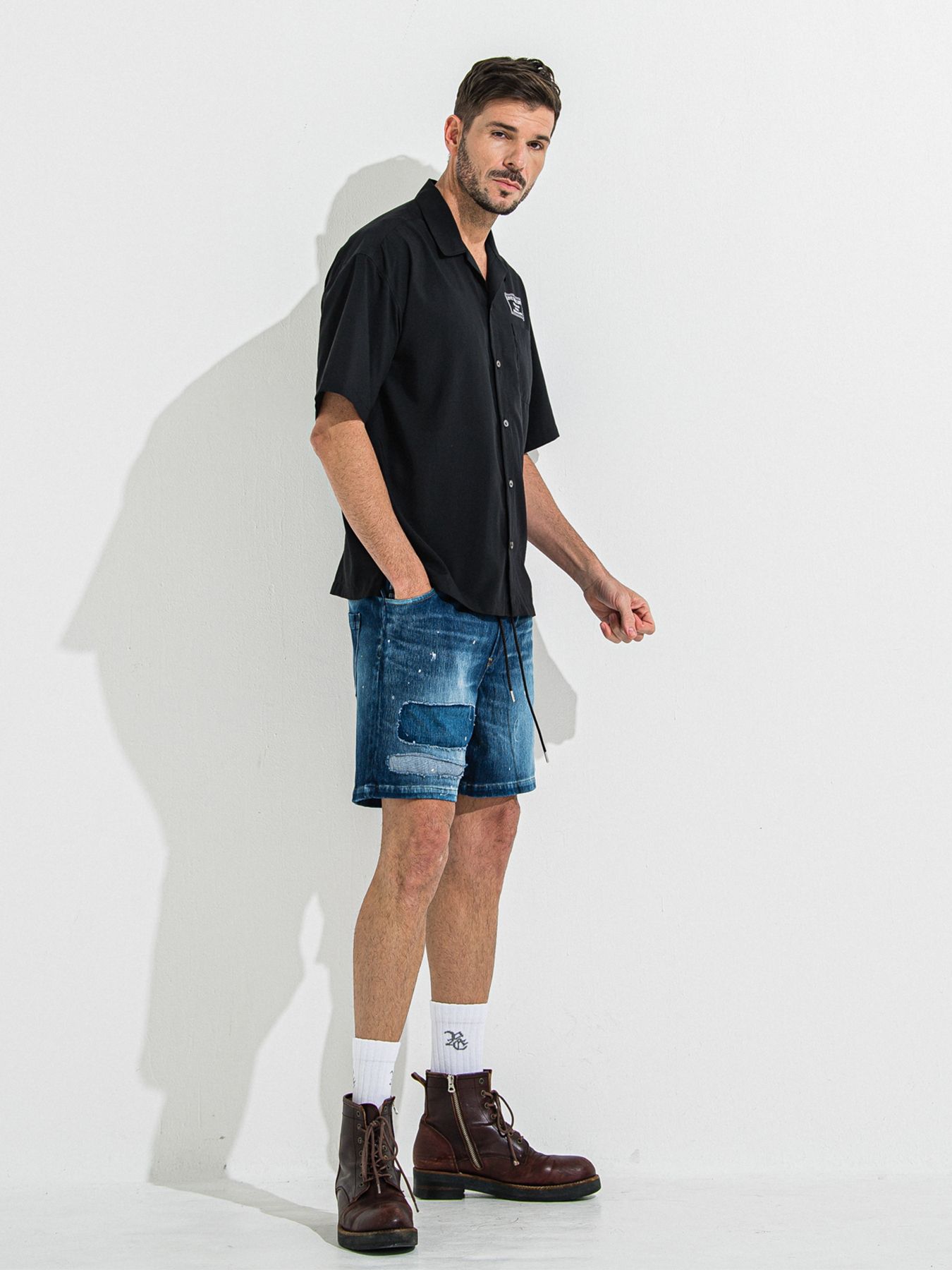 【予約品 】DENIM JERSEY SHORTS / デニムジャージショーツ / ダークインディゴ