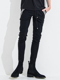 【予約品 】EDGE NYLON PT / エッジナイロンパンツ / ブラック×ホワイト