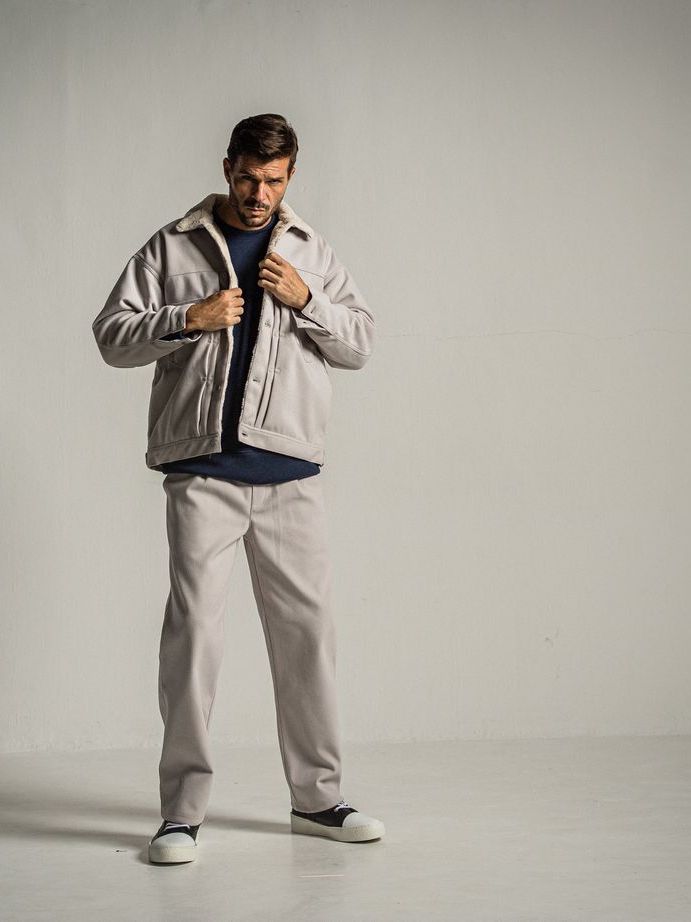 《予約9月1日18時締め》 MELTON WIDE TUCK PANTS  / ワイドタックパンツ / グレージュ