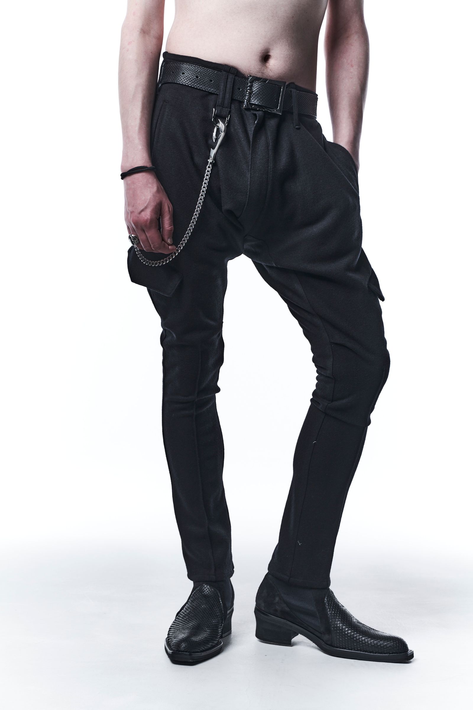 《予約品》 SaruelBondagePants ボンテージパンツ PunchRomaJersey / Black 【kiryuyrik】  8月入荷予定 - XS