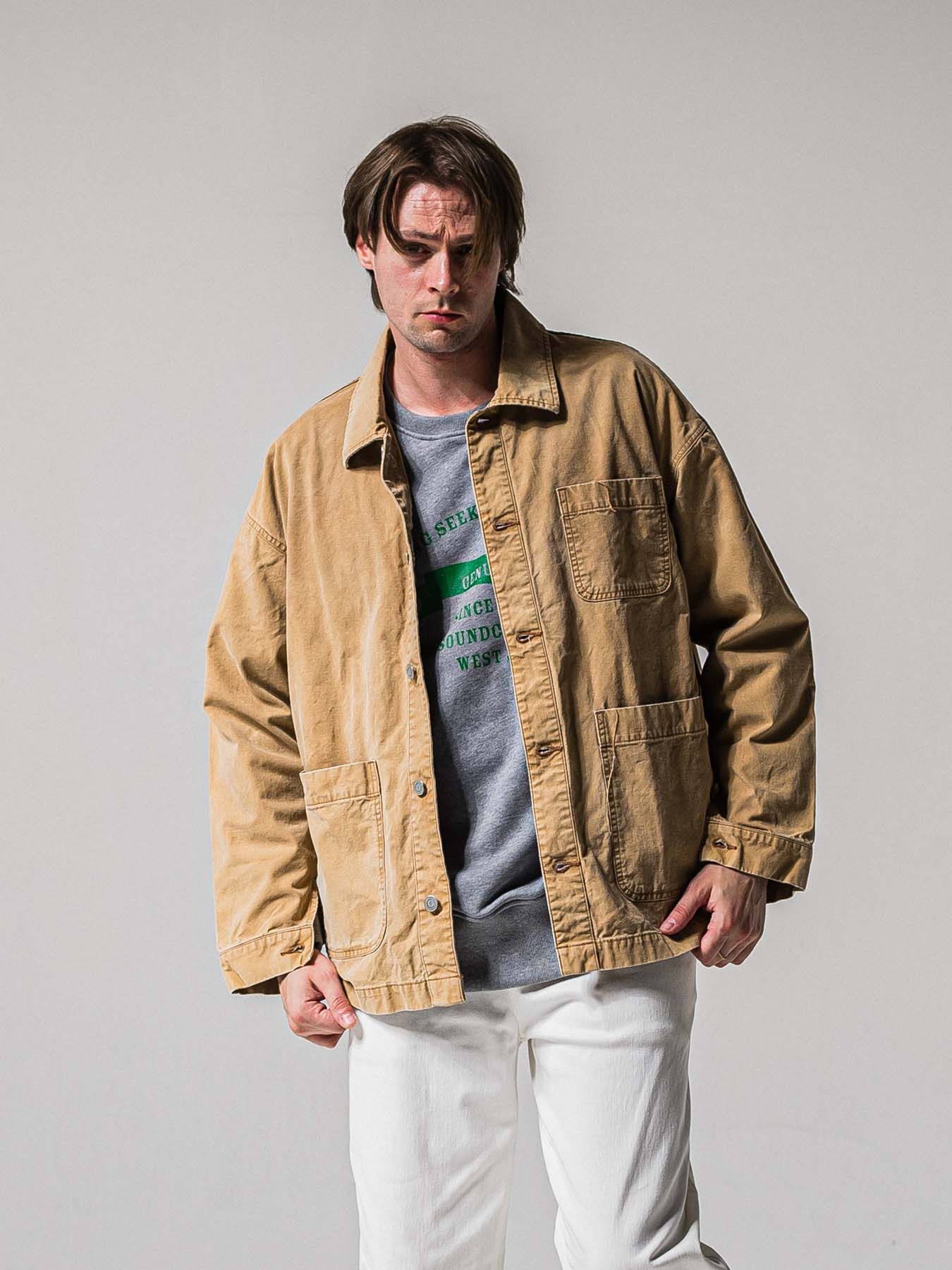 【予約品 11月16日(日) 締切】RC COVER ALL / ミリタリーキャンバス カーバーオールジャケット / ダークブラウン