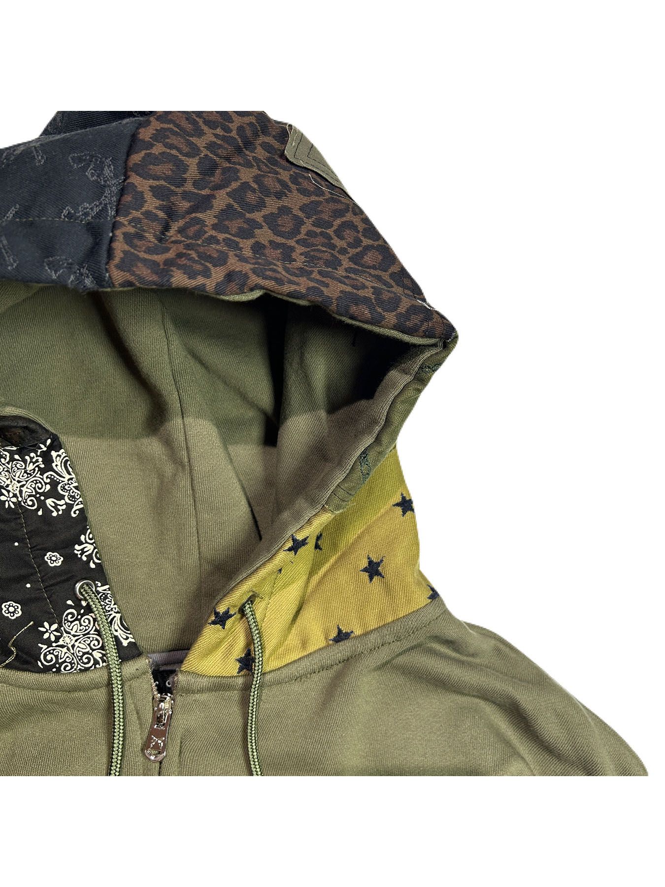 【予約品 8月10日(日) 締切 】PATCH WORK HOODIE / パッチワーク フーディー / カーキ