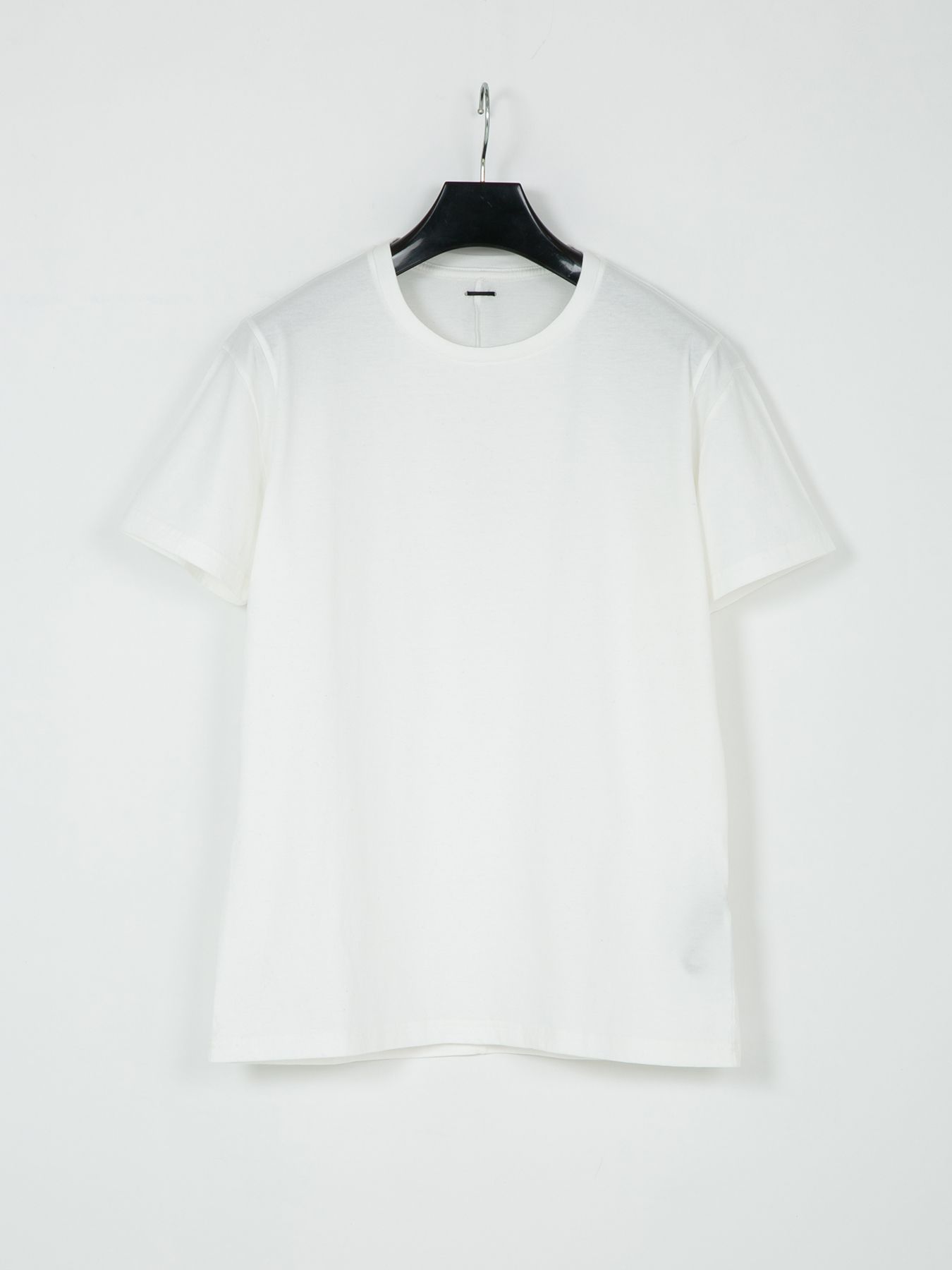 【予約品 10月12日(日) 締切】Natural Soft Cotton Crew Neck T-shirt / 30/-ナチュラルソフト天竺 クルーネック Tシャツ / ホワイト