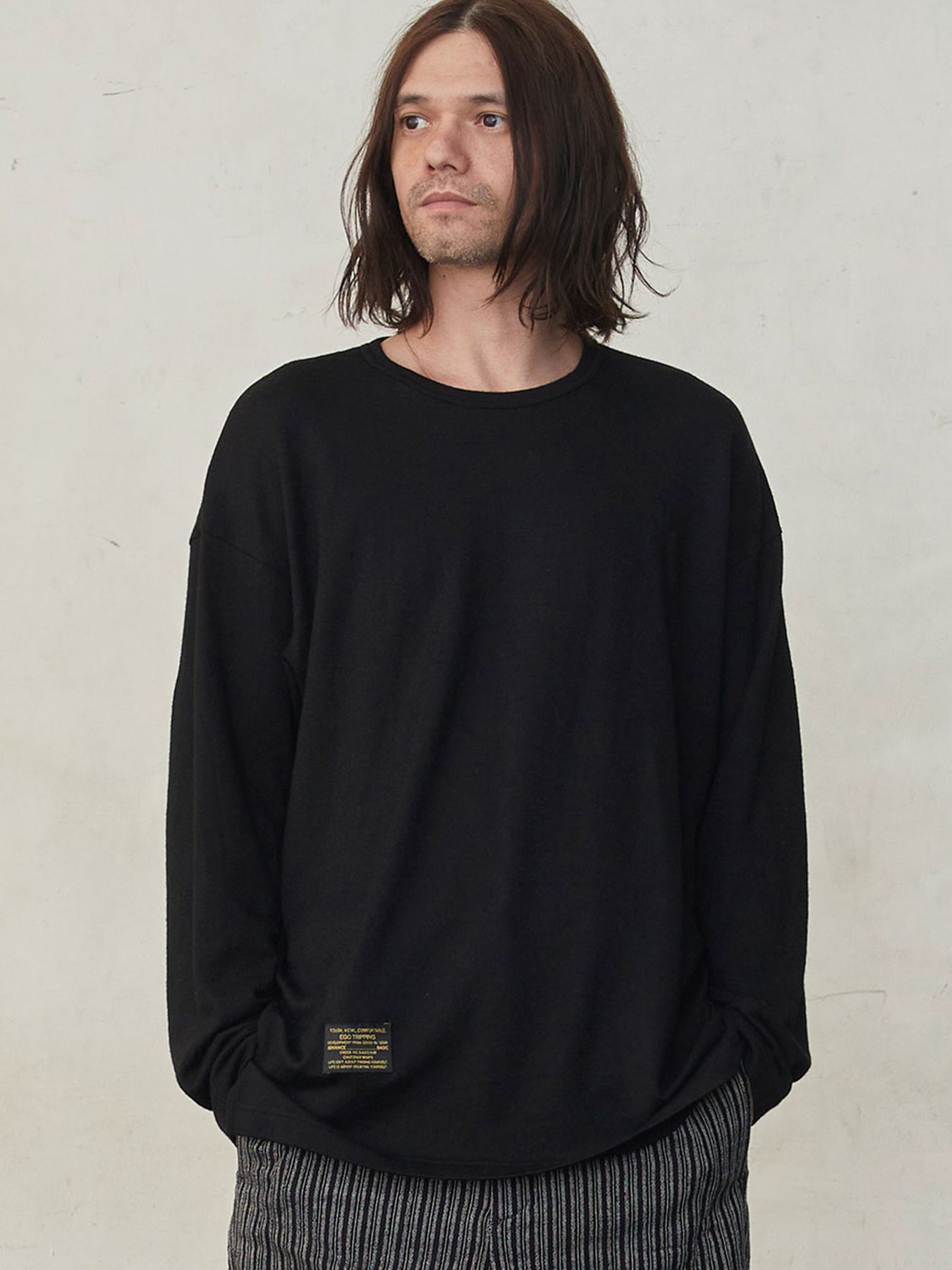 【予約品 7月5日(日) 締切】WASHABLE WOOL TEE / ウォッシャブルウールTシャツ / ブラック
